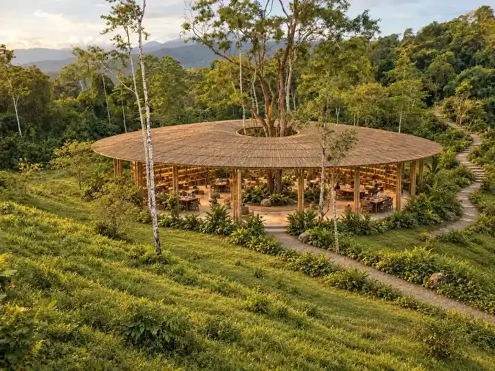 Palapa ceremonial · visualización del proyecto