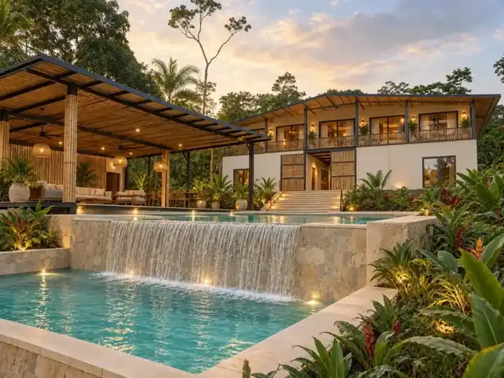 Piscina y descanso · visualización del proyecto